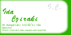 ida cziraki business card